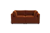 Albany Park Kova Box Cushion Sofa 86" In Brown