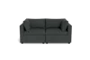 Albany Park Kova Box Cushion Sofa 86" In Gray