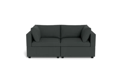 Albany Park Kova Box Cushion Sofa 86" In Gray