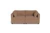 Albany Park Kova Box Cushion Sofa 86" In Brown