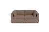 Albany Park Kova Box Cushion Sofa 86" In Brown