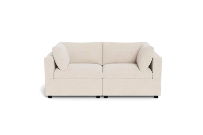 Albany Park Kova Box Cushion Sofa 86" In White