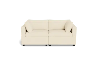 Albany Park Kova Box Cushion Sofa 86" In White