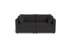 Albany Park Kova Box Cushion Sofa 86" In Black