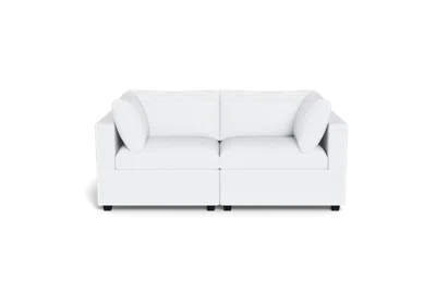 Albany Park Kova Box Cushion Sofa 86" In White