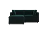 Albany Park Kova Box Cushion Sofa 86" + Ottoman In Green