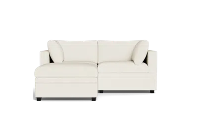 Albany Park Kova Box Cushion Sofa 86" + Ottoman In Neutral
