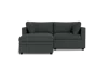 Albany Park Kova Box Cushion Sofa 86" + Ottoman In Gray