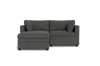 Albany Park Kova Box Cushion Sofa 86" + Ottoman In Gray