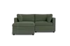 Albany Park Kova Box Cushion Sofa 86" + Ottoman In Green