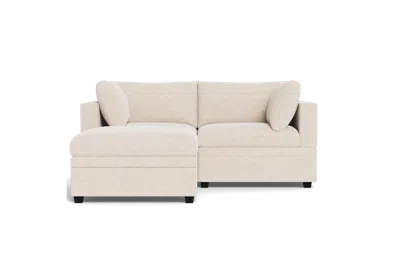 Albany Park Kova Box Cushion Sofa 86" + Ottoman In Neutral
