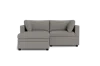 Albany Park Kova Box Cushion Sofa 86" + Ottoman In Gray