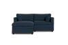 Albany Park Kova Box Cushion Sofa 86" + Ottoman In Blue