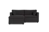Albany Park Kova Box Cushion Sofa 86" + Ottoman In Black