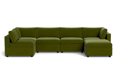 Albany Park Kova Box Cushion U-shape In Green