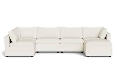 Albany Park Kova Box Cushion U-shape In White