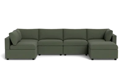 Albany Park Kova Box Cushion U-shape In Green