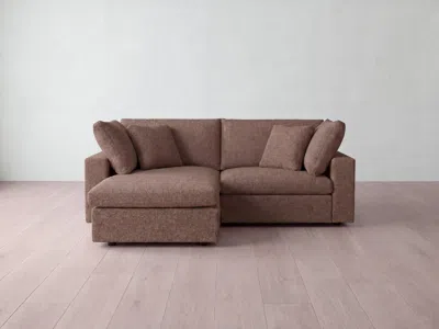 Albany Park Kova Box Modular 2-piece Sofa + Ottoman In Brown