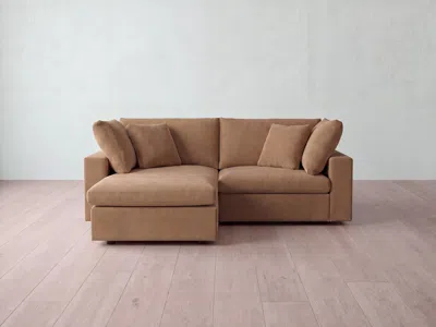 Albany Park Kova Box Modular 2-piece Sofa + Ottoman In Brown