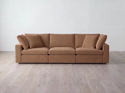 Albany Park Kova Box Modular 3-piece Sofa In Brown