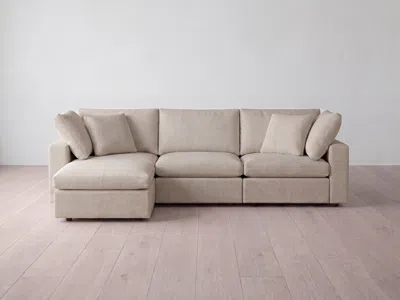 Albany Park Kova Box Modular 3-piece Sofa + Ottoman In Brown