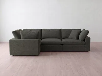 Albany Park Kova Box Modular 4-piece L-sectional In Blue