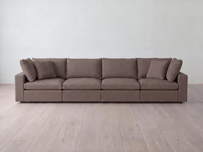 Albany Park Kova Box Modular 4-piece Sofa In Brown