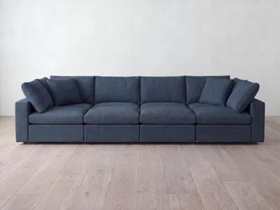 Albany Park Kova Box Modular 8-piece Pit Sectional In Denim Performance Brushed Canvas