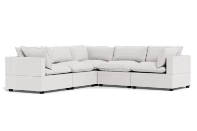 Albany Park Kova Pillow Cushion Corner Sectional In White