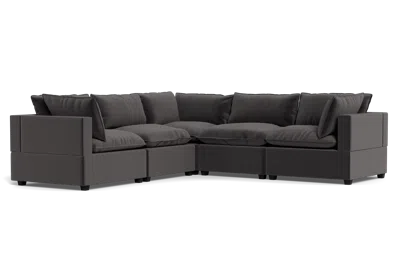 Albany Park Kova Pillow Cushion Corner Sectional In Brown