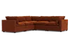Albany Park Kova Pillow Cushion Corner Sectional In Brown