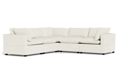 Albany Park Kova Pillow Cushion Corner Sectional In White