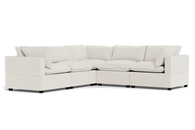 Albany Park Kova Pillow Cushion Corner Sectional In White