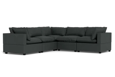 Albany Park Kova Pillow Cushion Corner Sectional In Black