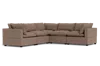 Albany Park Kova Pillow Cushion Corner Sectional In Brown