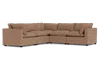 Albany Park Kova Pillow Cushion Corner Sectional In Brown