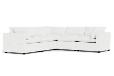 Albany Park Kova Pillow Cushion Corner Sectional In White