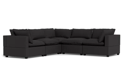 Albany Park Kova Pillow Cushion Corner Sectional In Black