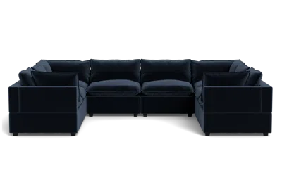 Albany Park Kova Pillow Cushion Grand U-shape In Blue