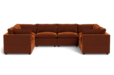 Albany Park Kova Pillow Cushion Grand U-shape In Brown