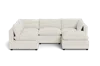 Albany Park Kova Pillow Cushion L-shape + Ottoman In White