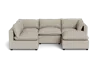 Albany Park Kova Box Cushion L-shape + Ottoman In Neutral
