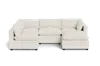 Albany Park Kova Pillow Cushion L-shape + Ottoman In White