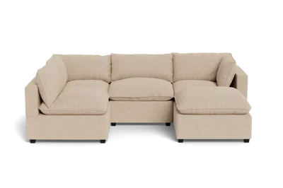 Albany Park Kova Pillow Cushion L-shape + Ottoman In Pink