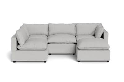 Albany Park Kova Pillow Cushion L-shape + Ottoman In Gray