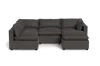 Albany Park Kova Pillow Cushion L-shape + Ottoman In Gray
