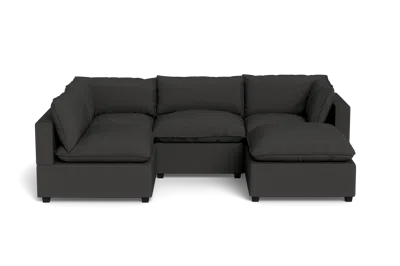 Albany Park Kova Pillow Cushion L-shape + Ottoman In Gray