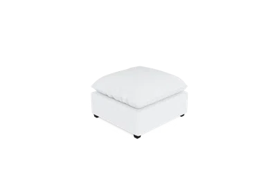 Albany Park Kova Pillow Cushion Ottoman In White