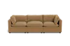 Albany Park Kova Pillow Cushion Sofa 122" In Brown
