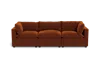 Albany Park Kova Pillow Cushion Sofa 122" In Brown